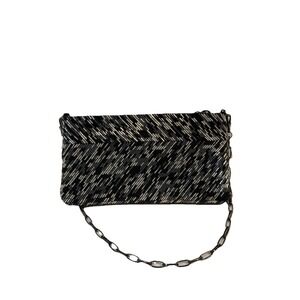 Inge Christopher envelope clutch  vintage, chevron pattern bugle glass beads